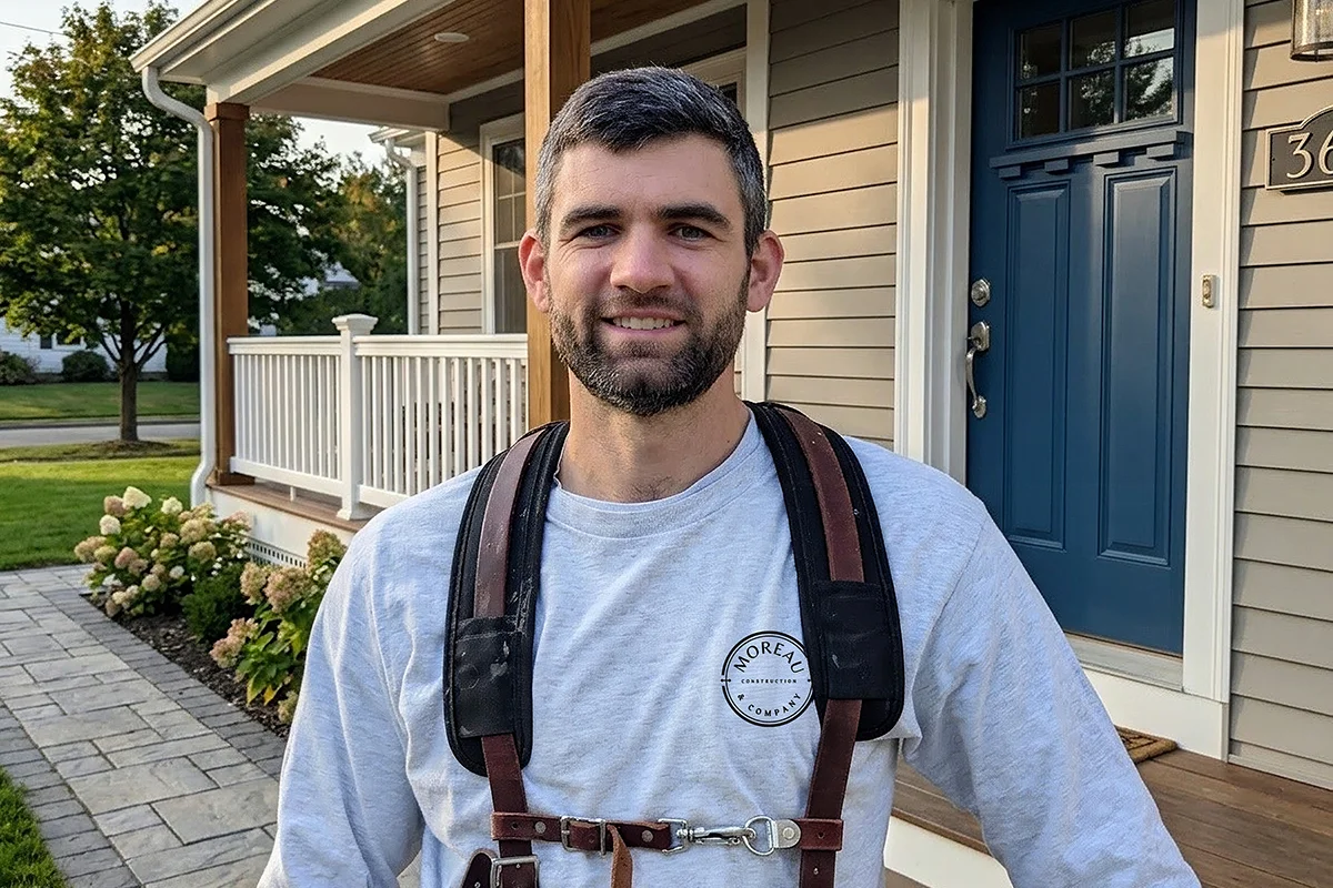 Tim Moreau, owner of Moreau & Company, outside a residential project.